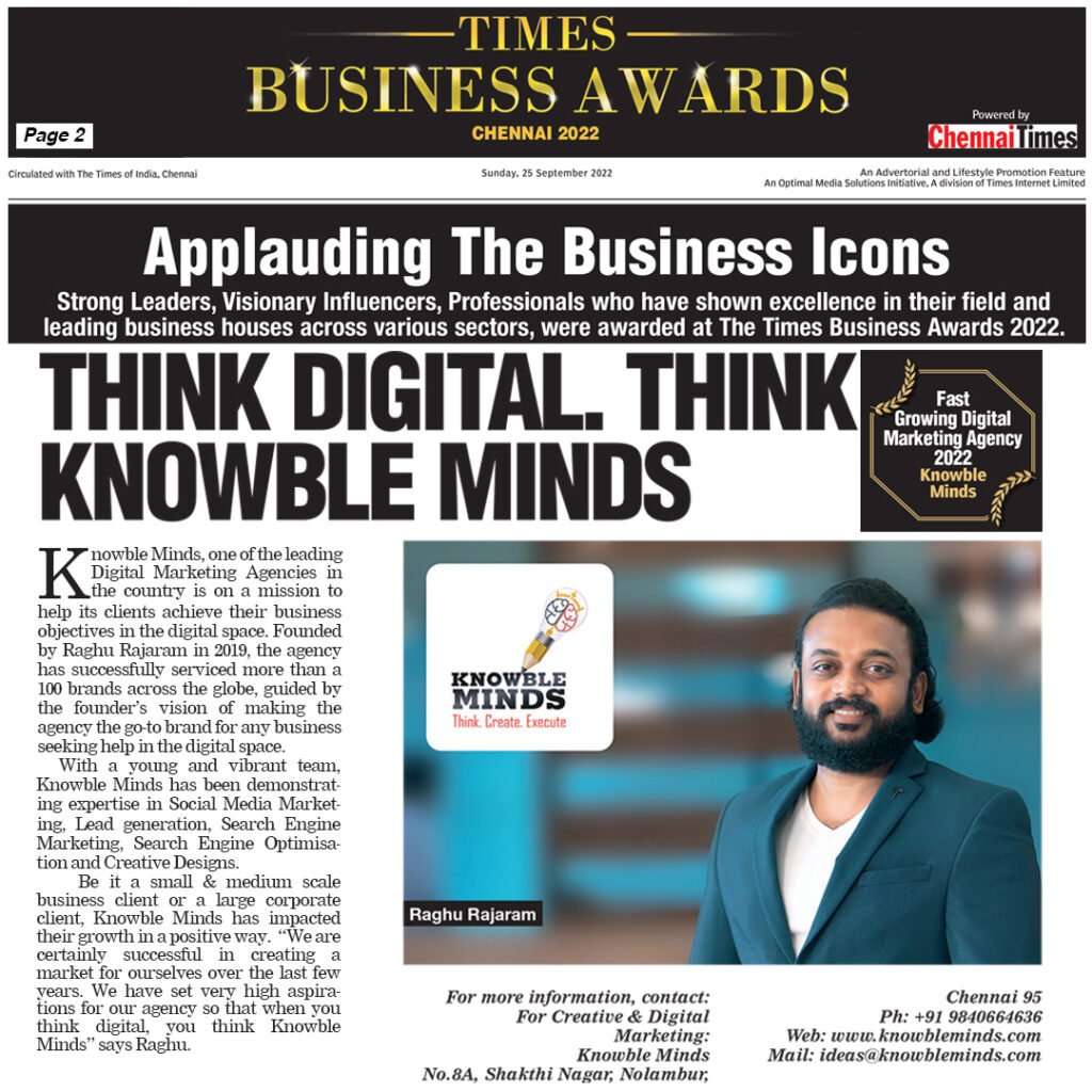 TIMES BUSINESS AWARDS 25th September 2022